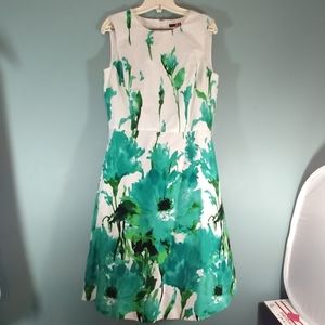 Preston & York Floral ALine Full Skirt Dress Sz 10